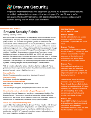 [Data Sheet] Bravura Security Fabric (Nov 2025) Cover Image