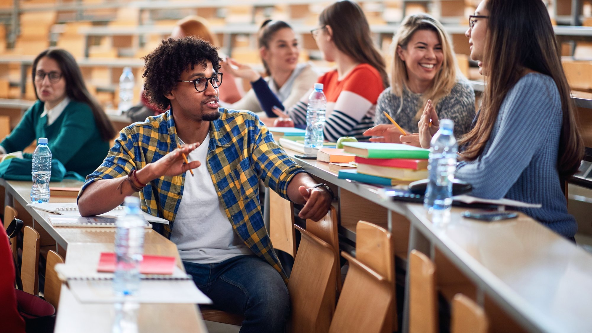 Students attending a lecture