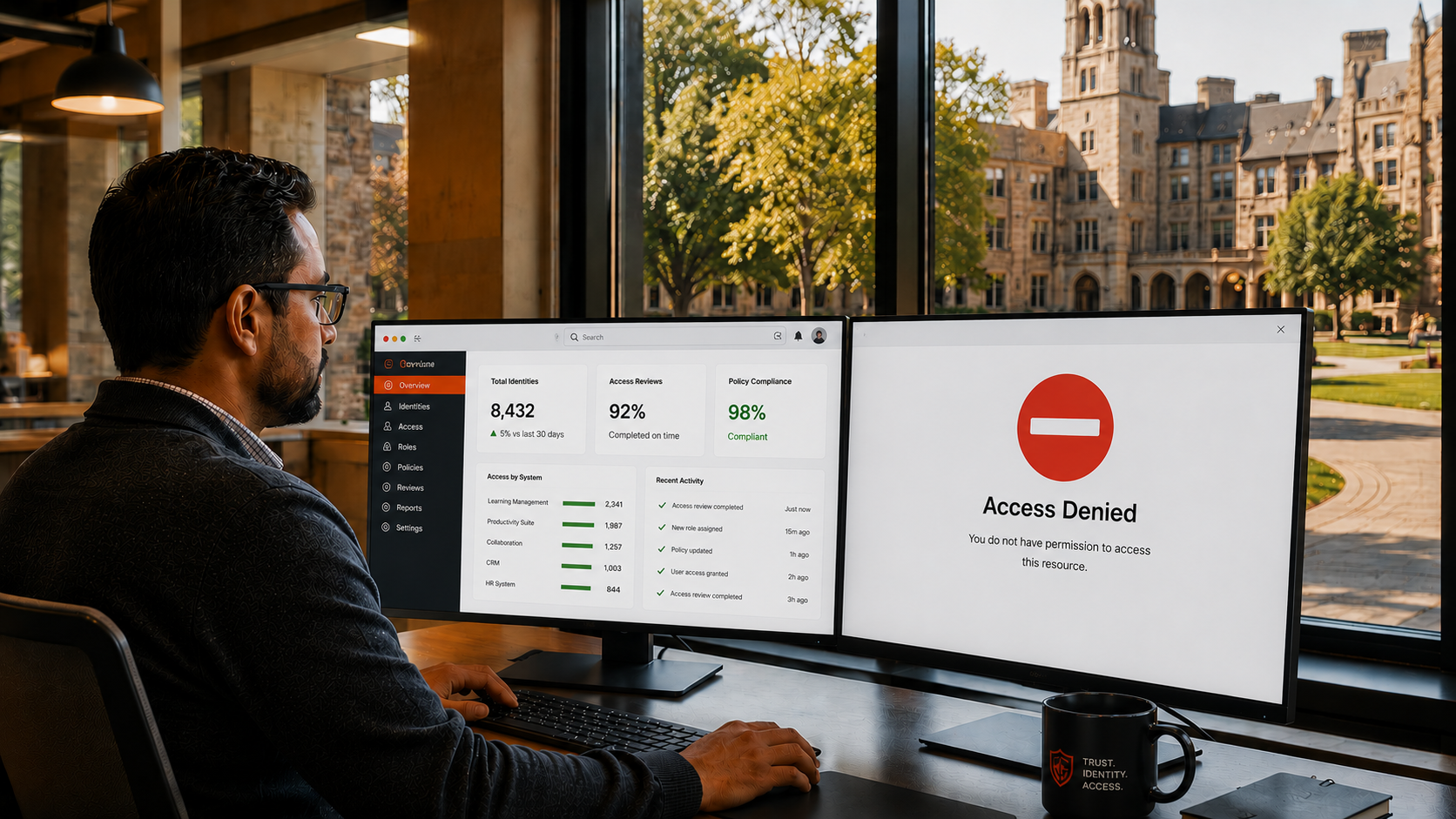 An IT professional or student is locked out of access to their campus platform